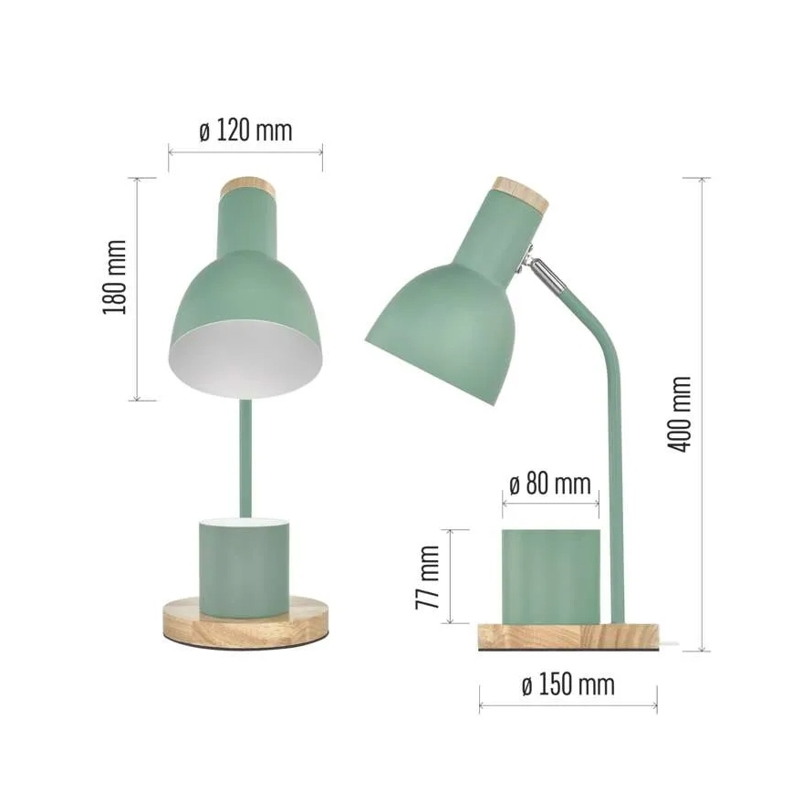 Stolná lampa POPPY 1xE27/25W/230V zelená