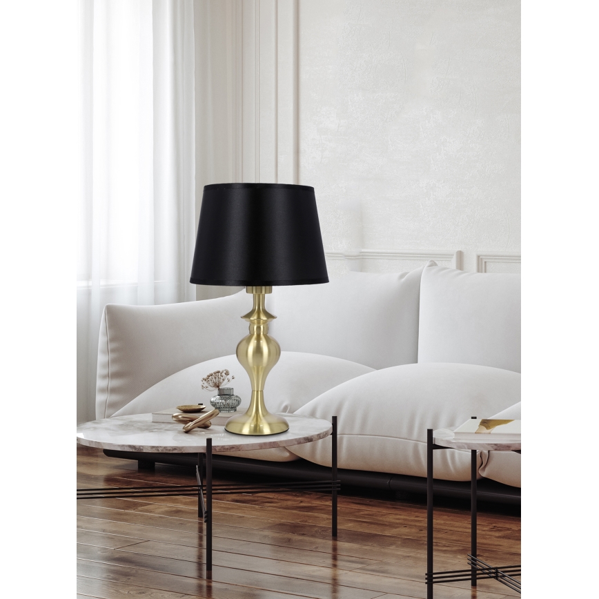 Stolná lampa PRIMA GOLD 1xE27/60W/230V čierna/zlatá