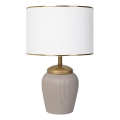 Stolná lampa RAMZES 1xE27/40W/230V biela/béžová