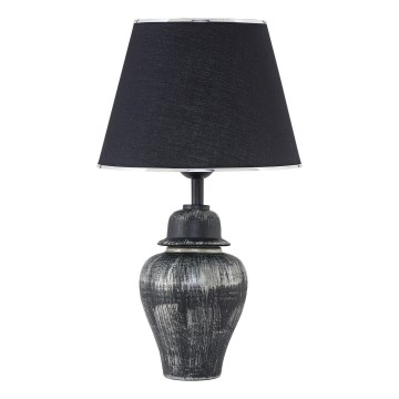 Stolná lampa RAMZES 1xE27/40W/230V čierna/strieborná