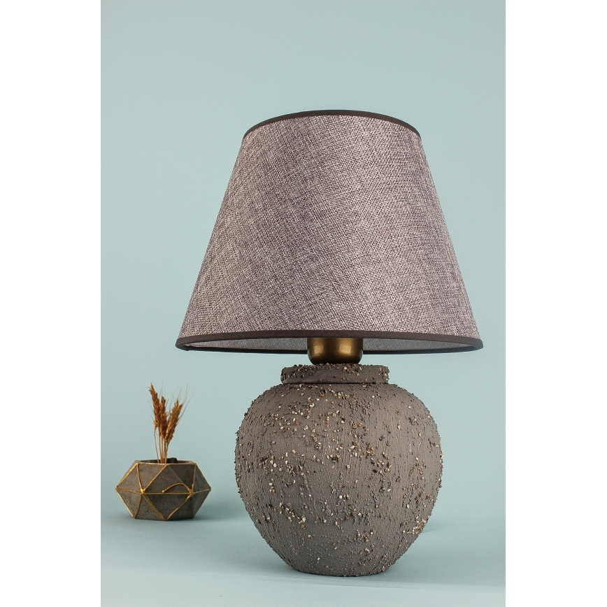 Stolná lampa RAMZES 1xE27/40W/230V hnedá