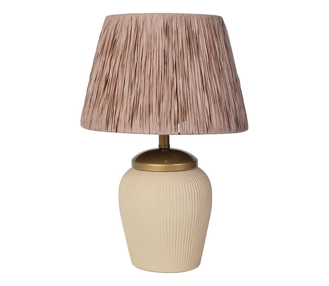 Stolná lampa RAMZES 1xE27/40W/230V krémová/hnedá 687HMY2157