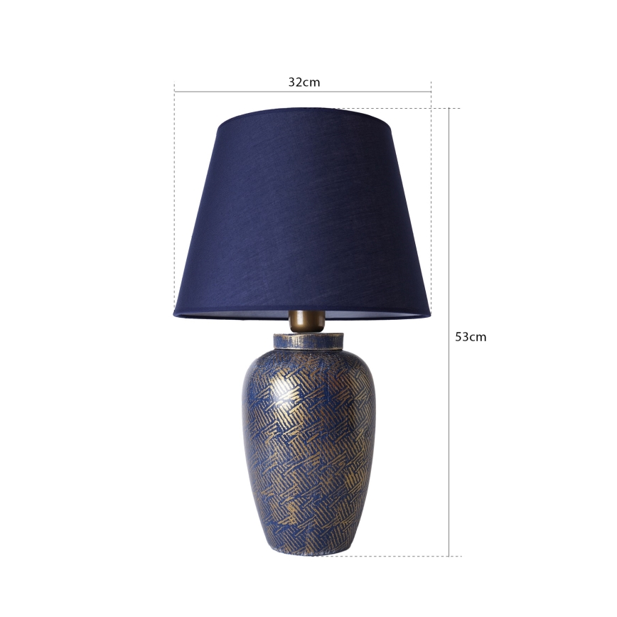 Stolná lampa RAMZES 1xE27/40W/230V modrá