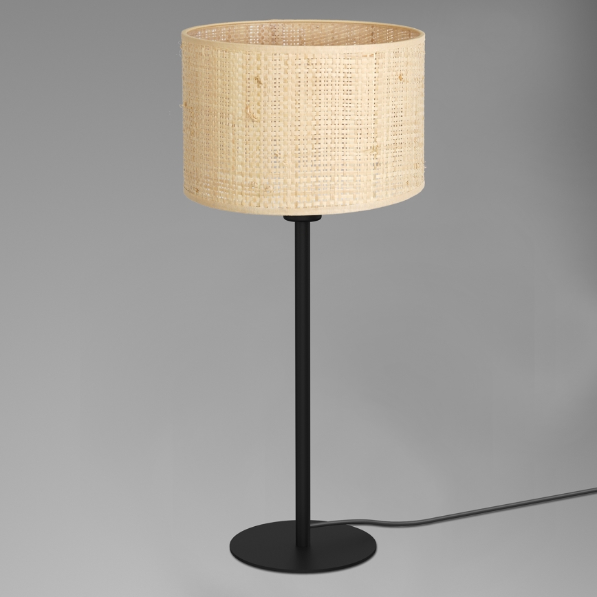 Stolná lampa RATTAN 1xE27/60W/230V pr. 25 cm ratan