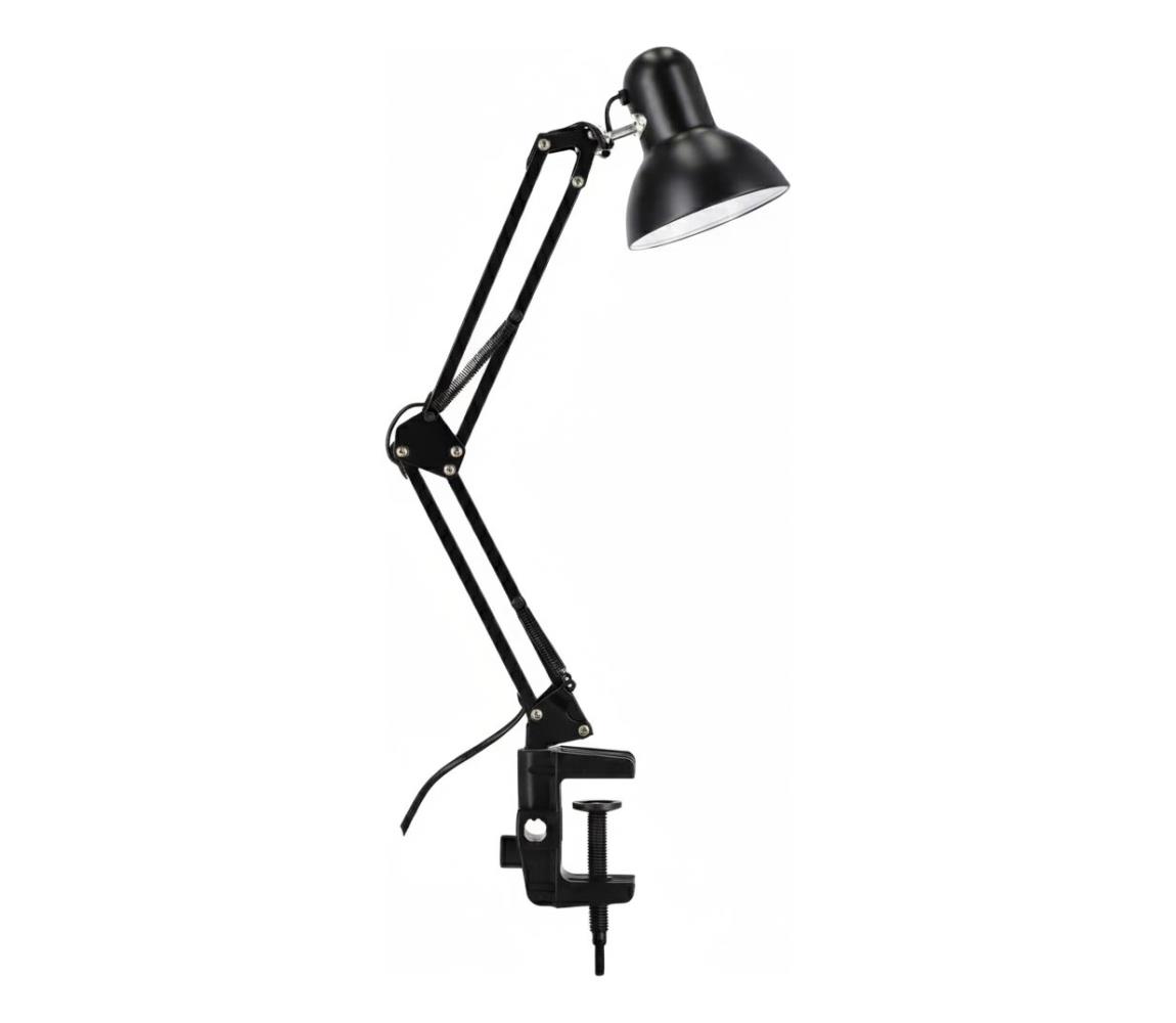 SmartLED Stolná lampa s klipom 1xE27/60W/230V čierna 1234