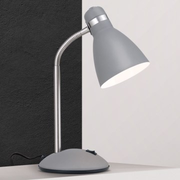 Stolná lampa SCHOOL 1xE27/40W/230V sivá/matný chróm