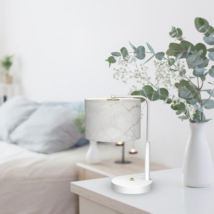 Stolná lampa SENSO 1xE27/60W/230V biela