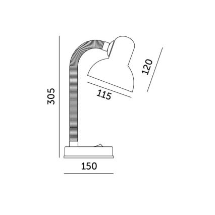 Stolná lampa SMIESZEK 1xE27/40W/230V zelená