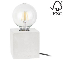 Stolná lampa STRONG SQUARE 1xE27/25W/230V betón – FSC certifikované
