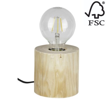 Stolná lampa TRABO 1xE27/25W/230V borovica – FSC certifikované