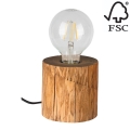 Stolná lampa TRABO 1xE27/25W/230V borovica – FSC certifikované