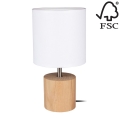 Stolná lampa TRONGO ROUND 1xE27/25W/230V dub – FSC certifikované