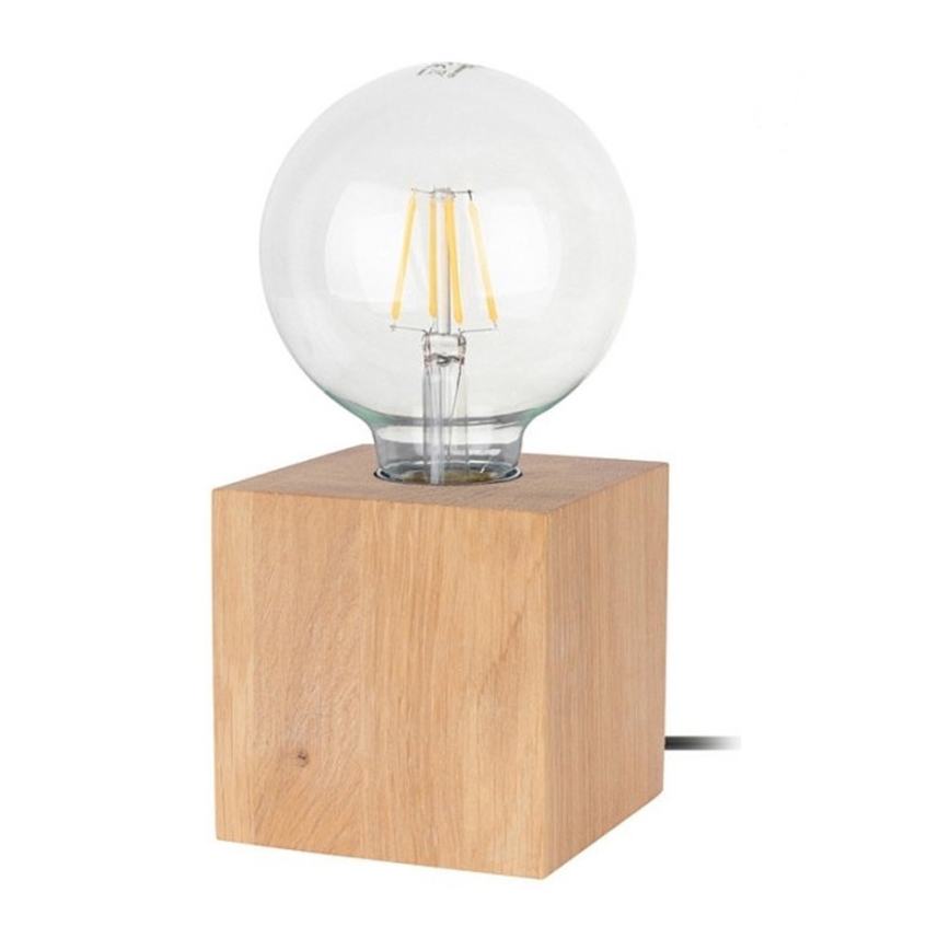 Stolná lampa TRONGO SQUARE 1xE27/25W/230V dub