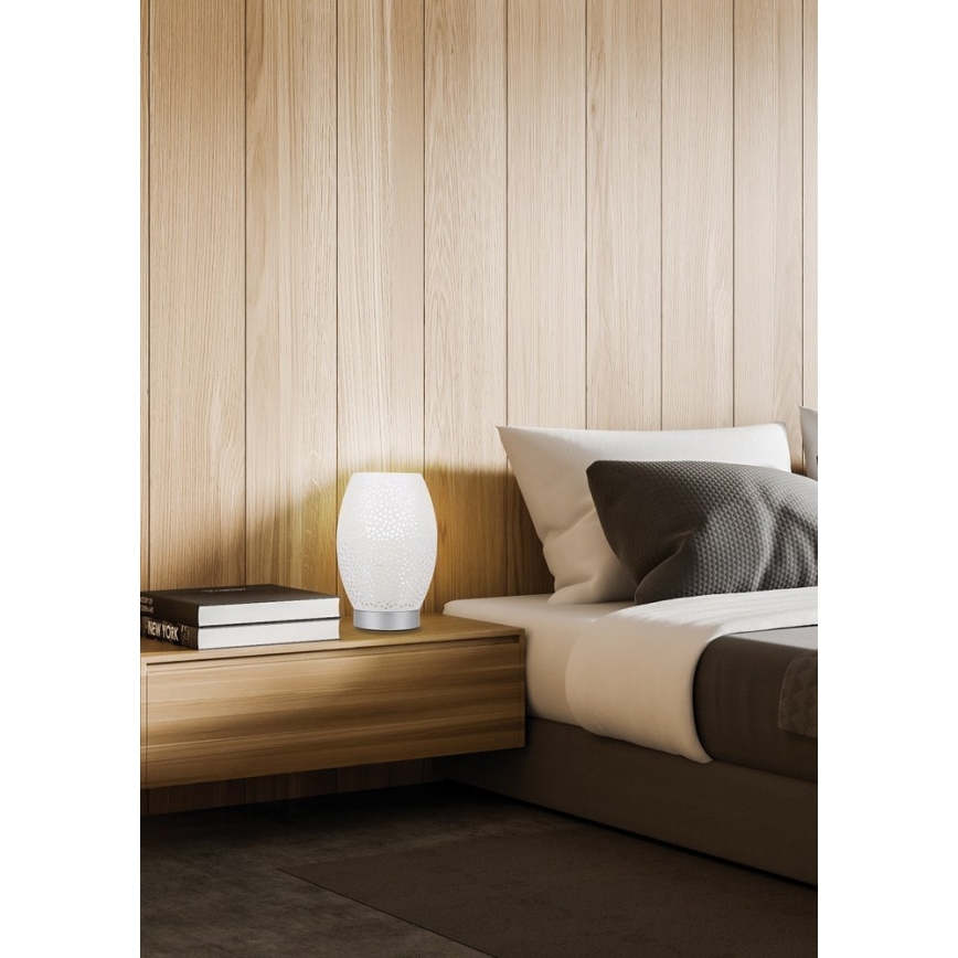 Stolná lampa VENUS 1xE27/60W/230V biela/strieborná