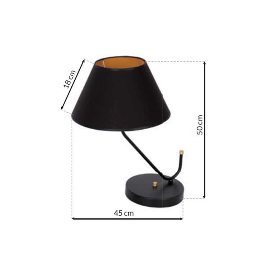 Stolná lampa VICTORIA 1xE27/60W/230V čierna