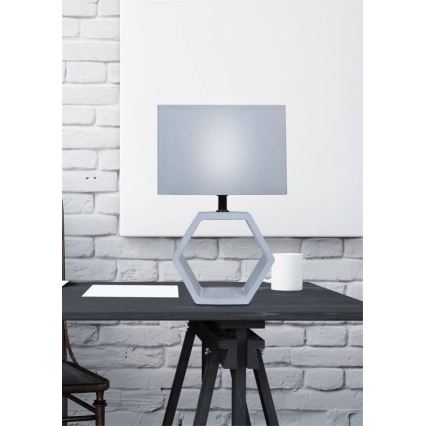 Stolná lampa VIDAL 1xE27/40W/230V šedá