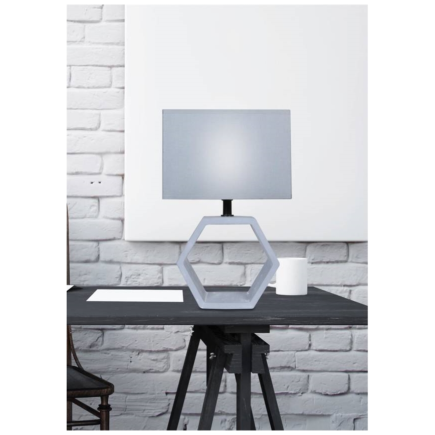 Stolná lampa VIDAL 1xE27/40W/230V šedá