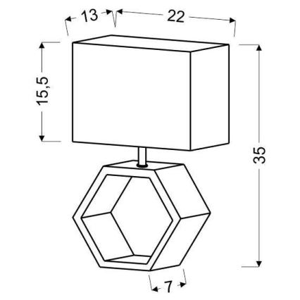 Stolná lampa VIDAL 1xE27/40W/230V šedá