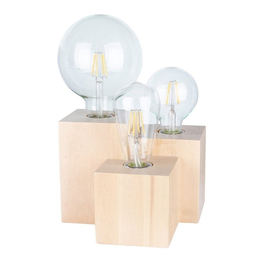 Stolná lampa VINCENT 3xE27/15W/230V breza