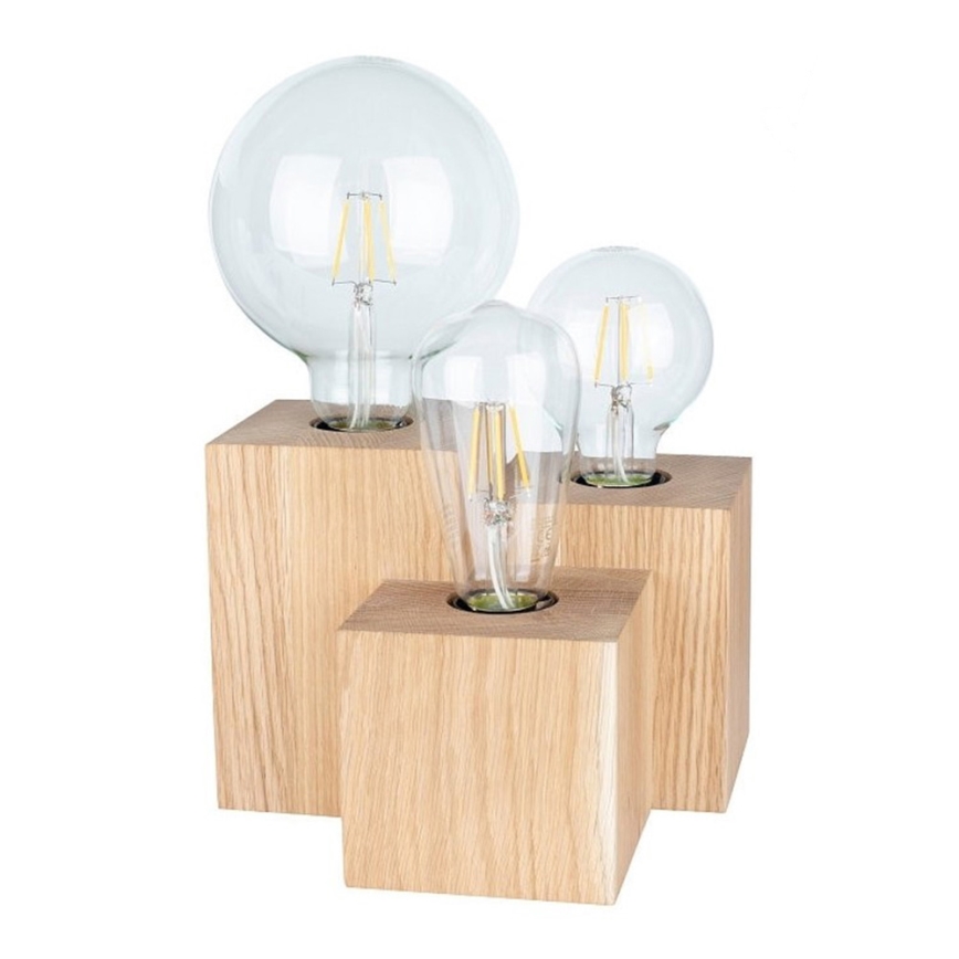 Stolná lampa VINCENT 3xE27/15W/230V dub