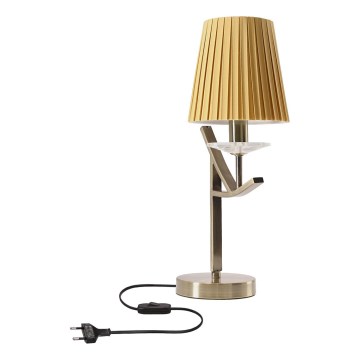 Stolná lampa VITORIA 1xE14/40W/230V žltá/mosadz