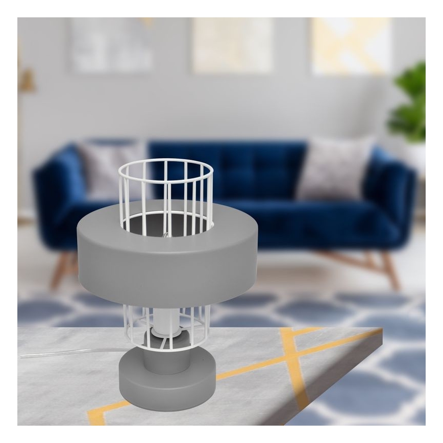 Stolná lampa VOLTA 1xE27/15W/230V šedá
