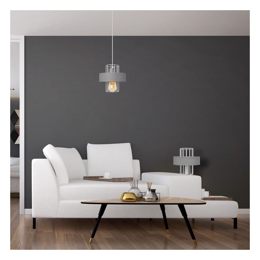 Stolná lampa VOLTA 1xE27/15W/230V šedá