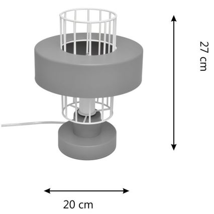 Stolná lampa VOLTA 1xE27/15W/230V šedá