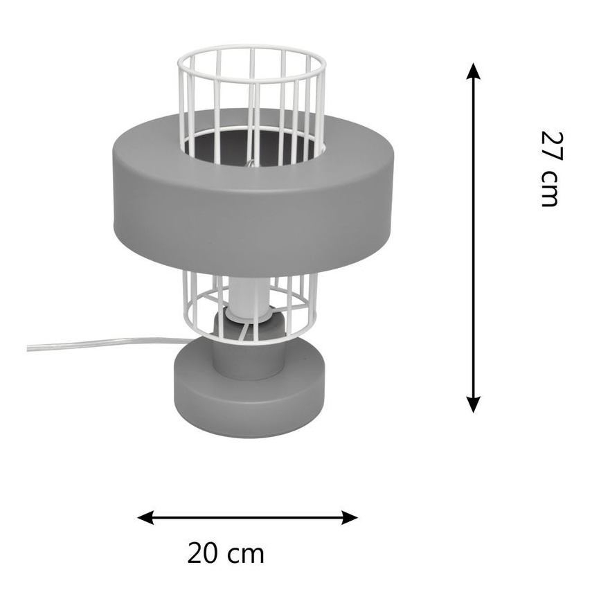 Stolná lampa VOLTA 1xE27/15W/230V šedá