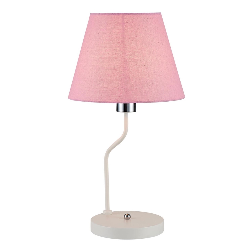 Stolná lampa YORK 1xE14/60W/230V ružová/biela