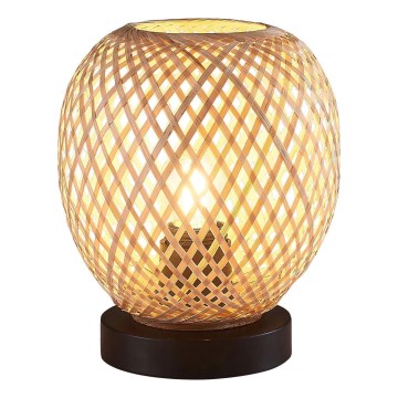 Stolná lampa ZANZIBAR 1xE27/20W/230V pr. 18 cm bambus