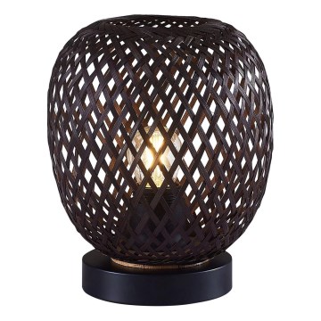 Stolná lampa ZANZIBAR 1xE27/20W/230V pr. 18 cm bambus