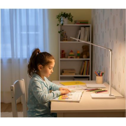 LED Stmievateľná stolová lampa s bezdrôtovým nabíjaním QI NOBLITE Q LED/7W/230V 3000/4000/6500K biela