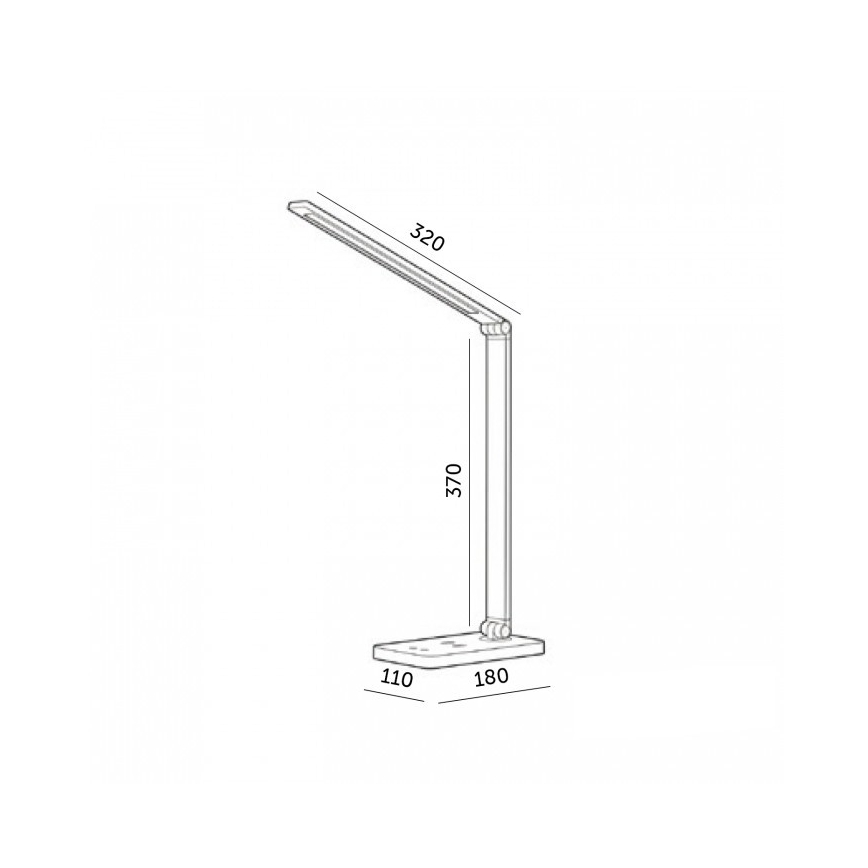 LED Stmievateľná stolová lampa s bezdrôtovým nabíjaním QI NOBLITE Q LED/7W/230V 3000/4000/6500K biela
