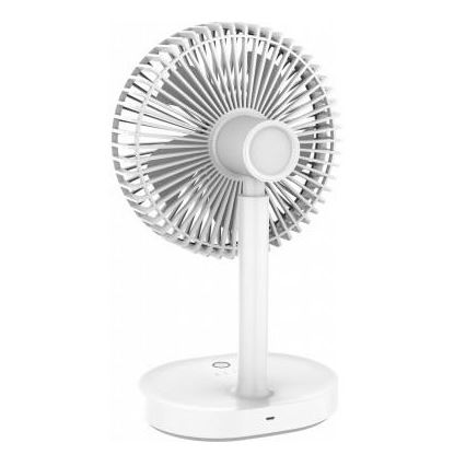 Stolný nabíjací ventilátor s LED lampou 3000mA/3,7V microUSB