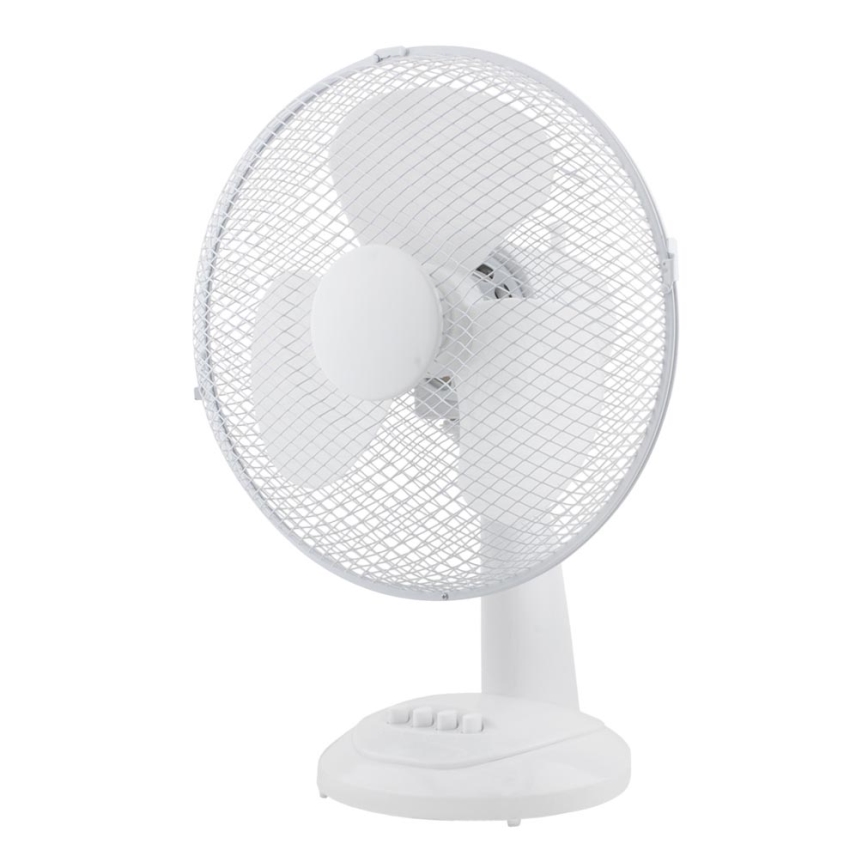 Stolný ventilátor 30 cm, biely, 3 rýchlosti, 40 W