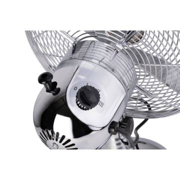 Stolný ventilátor 35W/230V pr. 30 cm lesklý chróm