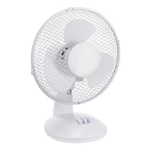 Stolný ventilátor 38W/230V pr. 25 cm biely
