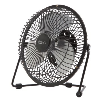 Stolný ventilátor USB 1,75 W / 5 V, priemer 18 cm, čierny