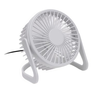 Stolný ventilátor USB pr. 15 cm biela