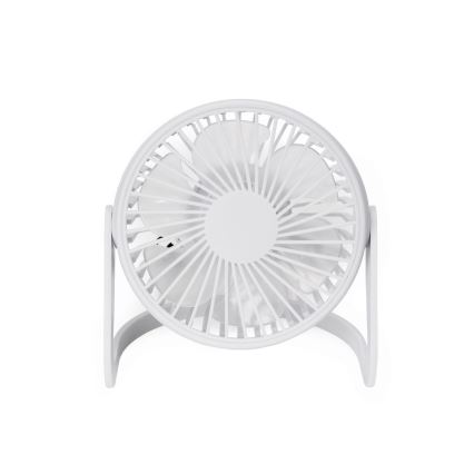 Stolný ventilátor USB pr. 15 cm biela