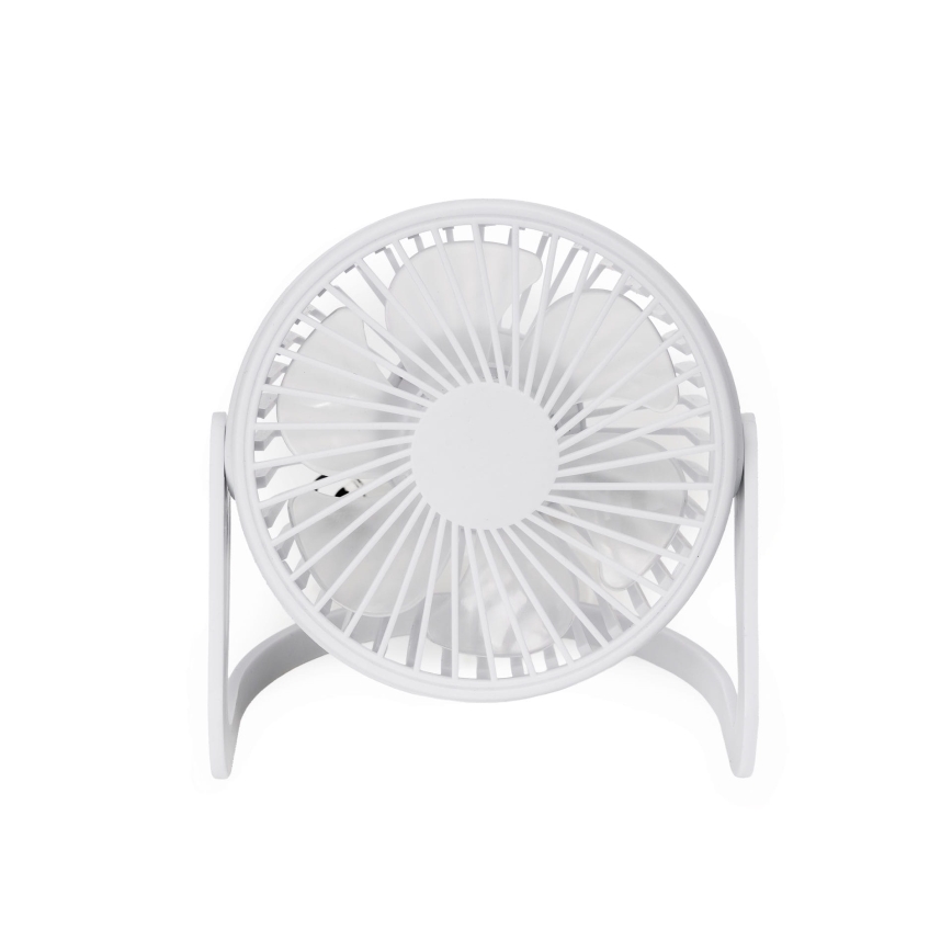 Stolný ventilátor USB pr. 15 cm biela