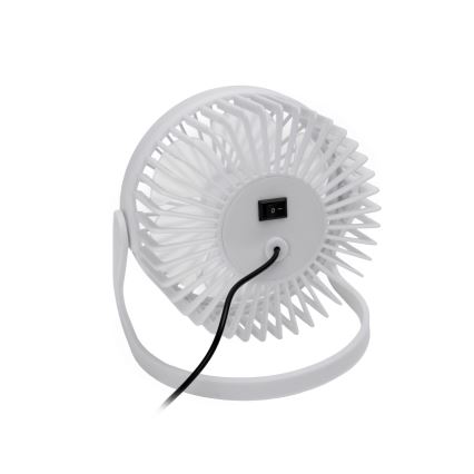 Stolný ventilátor USB pr. 15 cm biela