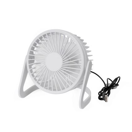 Stolný ventilátor USB pr. 15 cm biela