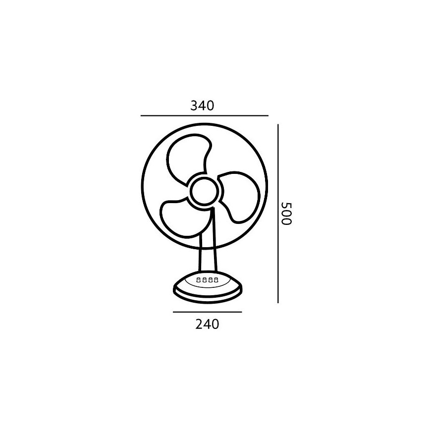 Stolný ventilátor VIENTO 40W/230V biela