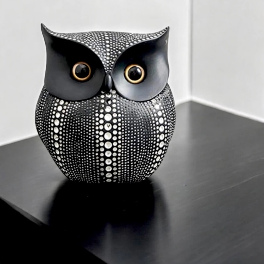 Stolová dekorácia 15 cm, čierna