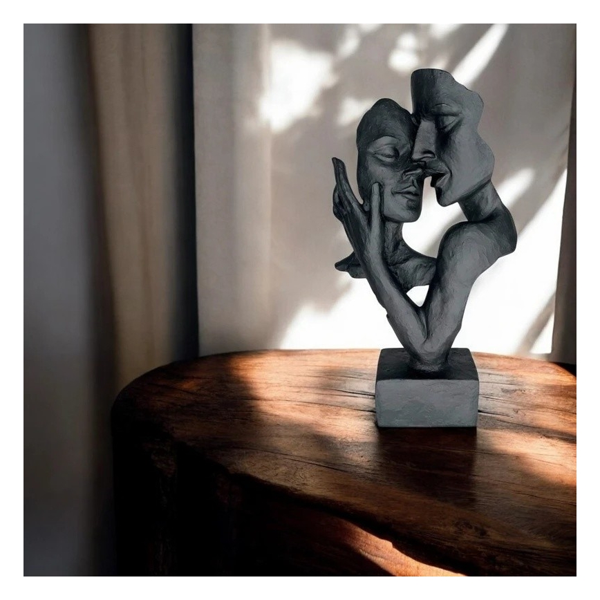 Stolová dekorácia 29x9x17 cm živica/čierna