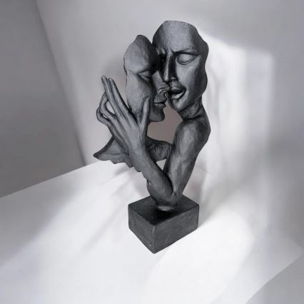 Stolová dekorácia 29x9x17 cm živica/čierna