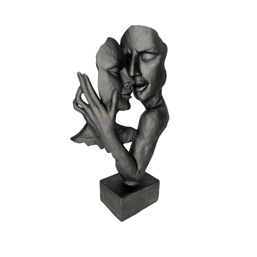 Stolová dekorácia 29x9x17 cm živica/čierna