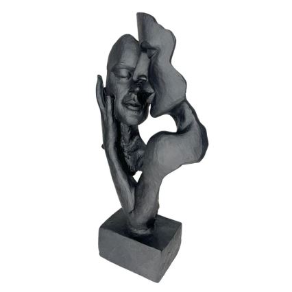 Stolová dekorácia 29x9x17 cm živica/čierna